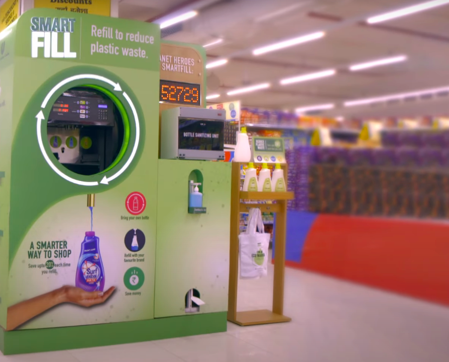 Unilever installs a detergent refill machine in Mumbai